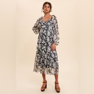 Chiffon floral dress